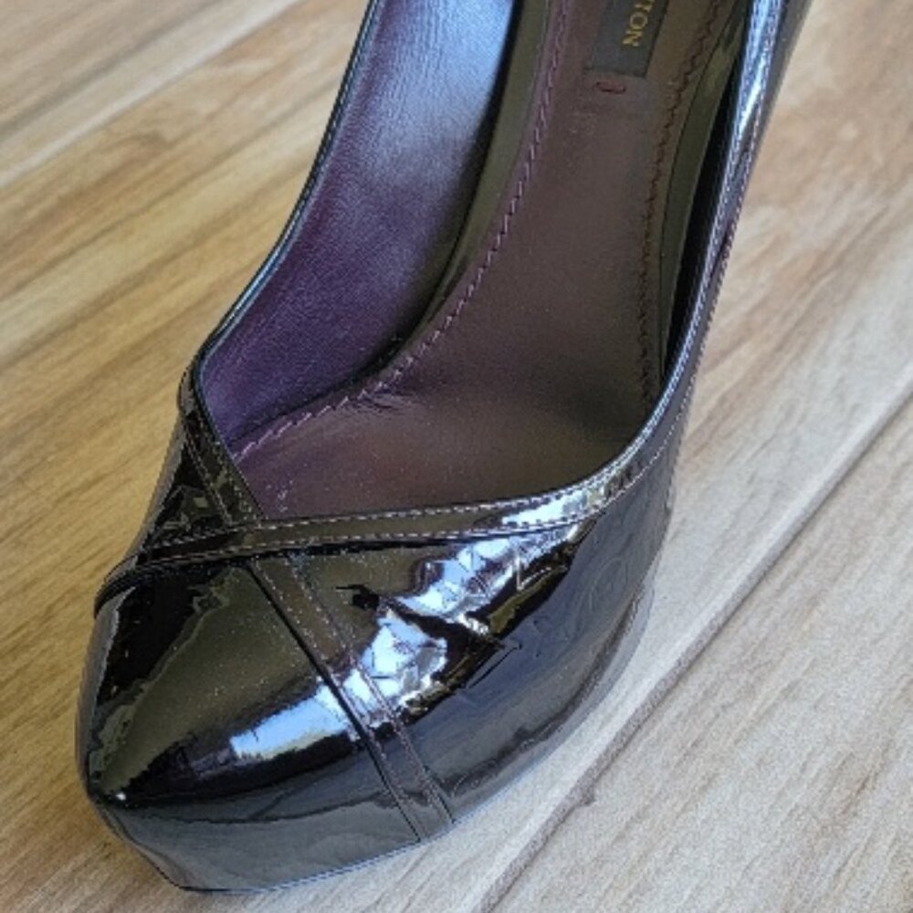 Louis Vuitton Bordeaux Tamara Amarante Monogram Patent Leather Platform Eur.38 - Picture 10 of 16